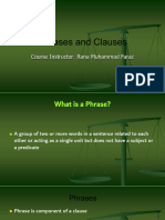 Phrases and Clauses