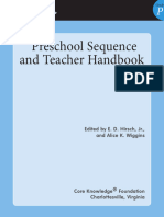 Preschool Teacher Handbook and Sequence Sample