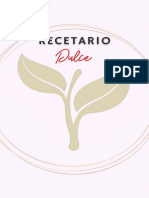 Recetario Dulce