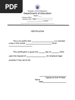 Certification of BSP