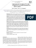 2003 Comparison of Ropivacaine 0.5% (In Glucose 5%) With Bupivacaine 0.5% (In Glucose 8%) For Spinal Anaesthesia