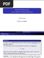 Vectors Presentation: Lecture Slides at Teaching Mathematics