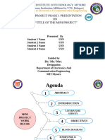 Mini Project Phase 1 Seminar PPT Template