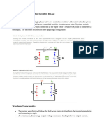 1-Phase Controlled Half Wave Rectifier: R Load Circuit Diagram