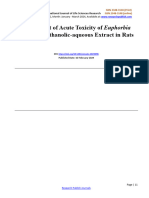 Assessment of Acute Toxicity of Euphorbia: Taifensis Methanolic-Aqueous Extract in Rats