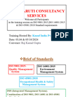 Shri Maruti Consultancy Services: Training Hosted By: Date: 03,04 & 05/10/2024 Convener