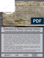 Dedications On Tibetan Canonical Artefacts: Connecting Literature, Material Culture, and Social Context