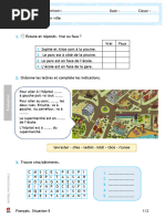 Examen Tema 5 Francés Revuela 6 Primaria