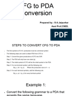 CFG To PDA Conversion