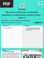 Resolver Problemas Envolvendo Grandezas Diretamente Proporcionais - Parte 2