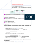 Les Adjectifs Démonstratifs