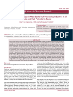 A Study On Fruit Wastage in Mass Scale Fruit Processing Industries in Sri Lanka and Their Potential To Reuse