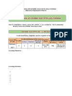 Common Pool of Generic Electives (Ge) Courses: Category-IV