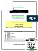 Technical Mathemaics GR 10 Memo