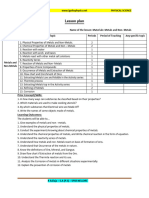 Metals and Non - Metals (Lesson Plan)