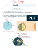 Motions of The Earth - Rotation and Revolution