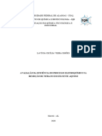 Avaliação Da Eficiência Do Processo Eletroquímico Na Remoção de Nitrato em Efluente Aquoso