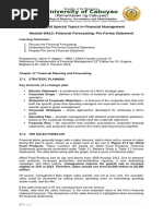 MODULE WK10 Financial Forecasting Pro Forma Satements