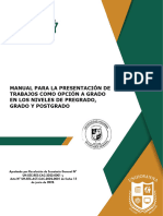 Manual para La Presentacion de Trabajos de Grado