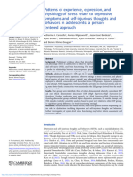 Div Class Title Patterns of Experience Expression and Physiology of Stress Relate To Depressive Symptoms and Self Injurious Thoughts and Behaviors in Adolescents A Person Centered Approach Div