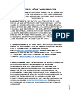 Diabetes en Niños y Adolescentes