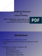 Video Lecture Slides - Philosophical Obstacles To Critical Thinking