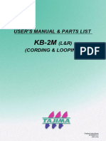 User'S Manual & Parts List (L&R) (Cording & Looping) : Original Instructions M-KB2M13-E (2013.03)