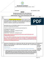 Backlog Exam Form & Fees Submission of Odd Sem Exam 2024 - 25