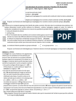 Devoir PC N°1 Premier Semestre 1ere SB