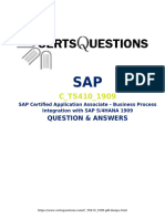 Question & Answers: SAP Certified Application Associate - Business Process Integration With SAP S/4HANA 1909