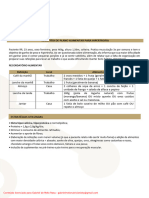 Sugestão de Plano Alimentar para Hipertrofia