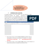 Chapitre 1 - Traitement Preliminaires Dans Microsoft Word