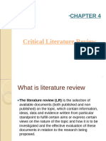 Chap 04, Critical Literature Review