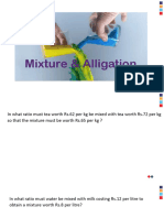 Mixtures and Alligation