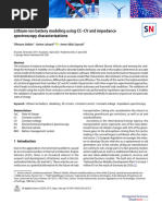 Lithium Ion Battery Modeling Using CC-CV and Impedance Spectroscopy Characterizations