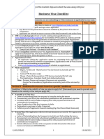 Business Visa Checklist 2021