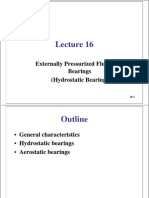 Externally Pressurized Fluid Film Bearings (Hydrostatic Bearing)