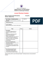 Lesson Planning Template Per LAC Session