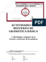 Actividades de Refuerzo de Gramatica Basica para La Eso-1