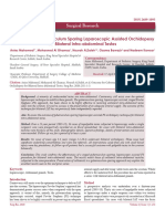 Outcome For Gubernaculum Sparing Laparoscopic Assisted Orchidopexy For Bilateral Intra-Abdominal Testes