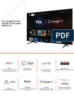 TCL 4K HDR TV With Google TV and Game Master 3.0: 4K HDR Wide Color Gamut HDR Multi-Format