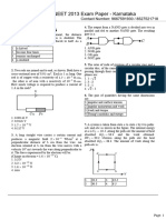 NEET 2013 Exam Paper - Karnataka