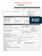 Lifting Plan