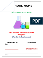 Acidity in Tea Leaves Project (U)