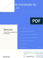 Slide Tutorial de Instala o Do Windows 11