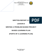 8 - Parts of A Learning Plan - Sayo - BsEd English 3 A