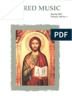 Sacred Music, 130.1, Spring 2003 The Journal of The Church Music Association of America