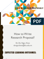 Class 12 - How To Write A Research Proposal