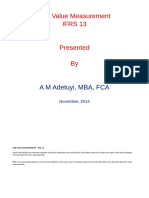 Fair Value Measurements - Ifrs 13