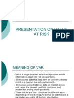 Presentation On Value at Risk